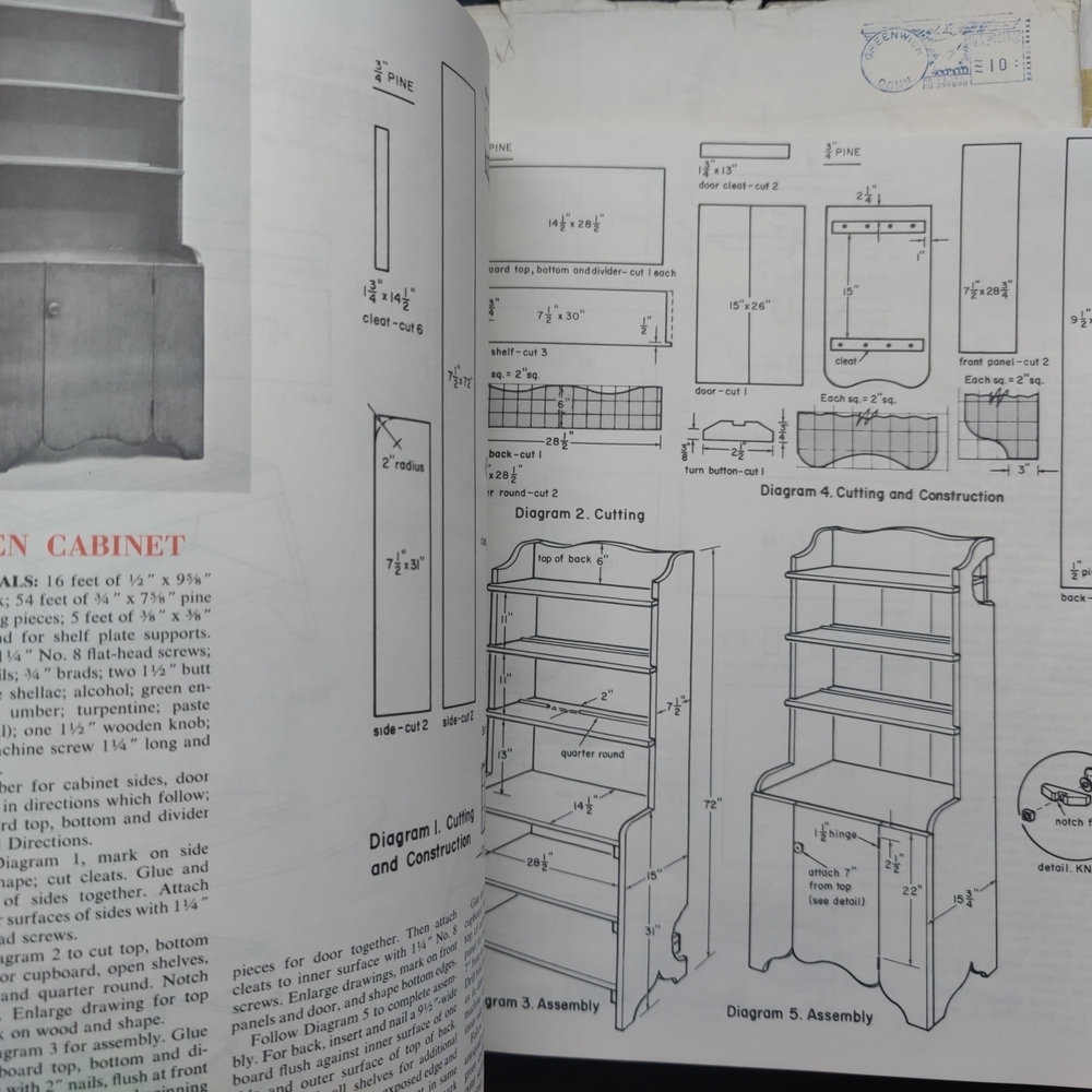 January 1965 Early American Furniture Patterns Uncut, WOMAN'S DAY MAGAZINE - Picture 3 of 7